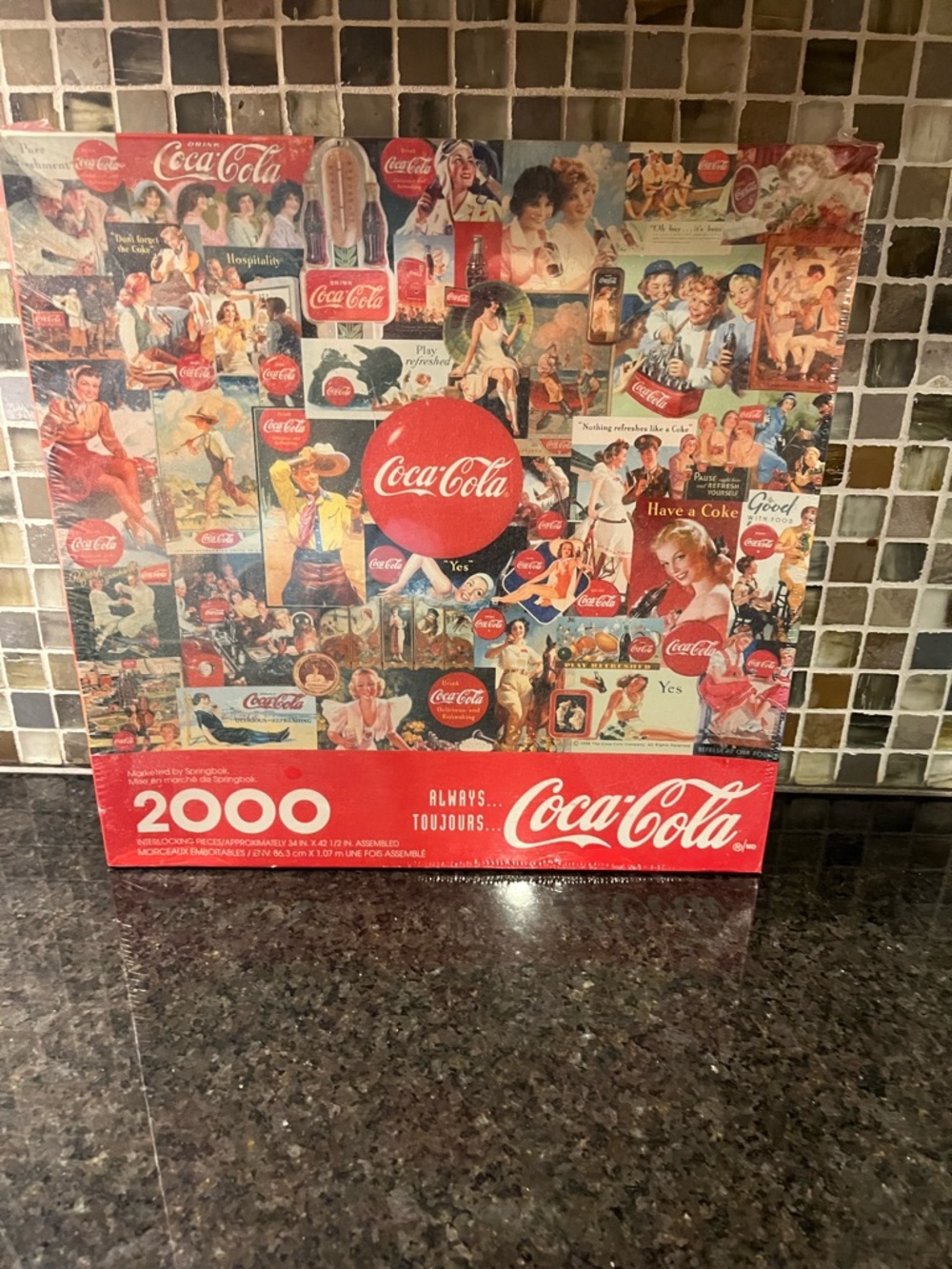 New Coca-Cola 2000 Piece Vintage Collage Puzzle -